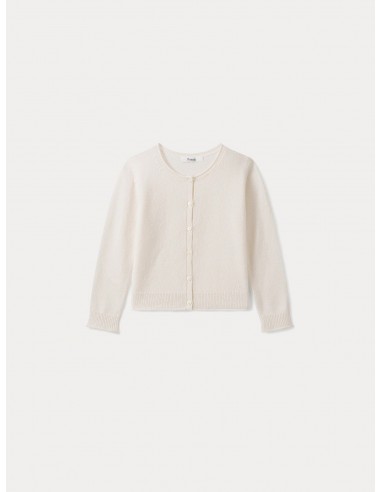 Cardigan fille blanc lait vous aussi creer 