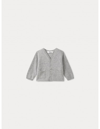 Cardigan cachemire gris clair basket pas cher