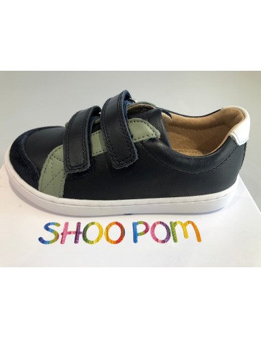 Chaussures basses Shoo pom Play scratch navy pas chere