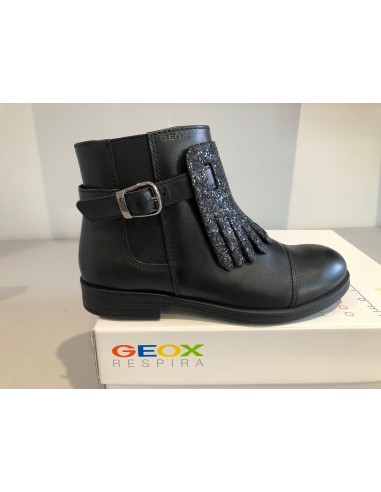 Boots GEOX J agata b smo lea black la livraison gratuite