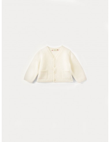 Cardigan bébé en cachemire blanc lait online