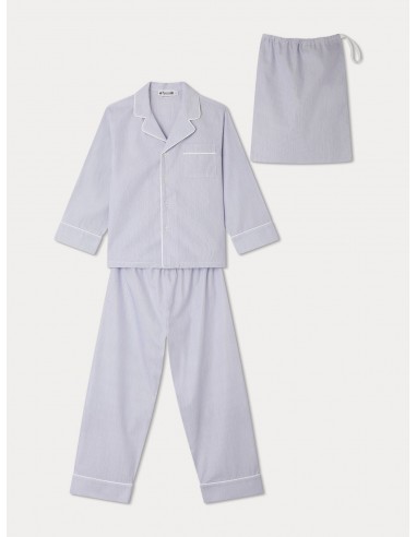 Pyjama Dormeur rayures bleu nuit destockage