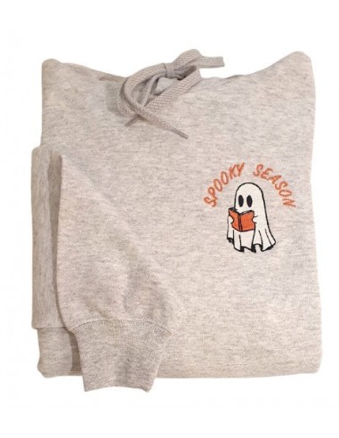 Sweat-shirt gris chiné - Broderie Spooky et le livre 50% de réduction en Octobre 2024