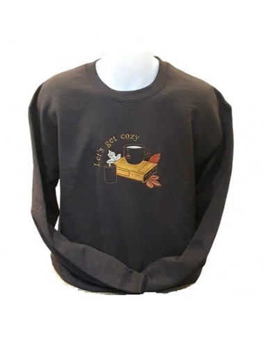 Sweat-Shirt marron - Broderie Lets get cozy meilleur choix