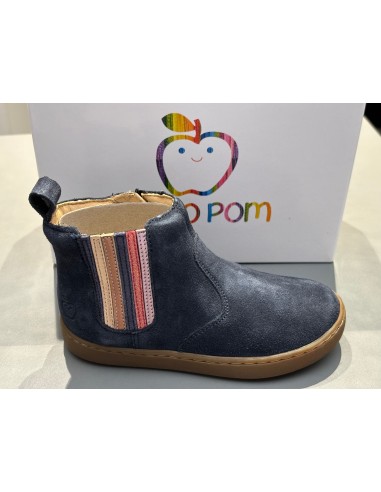 Boots Shoo pom play New shine velours oily navy soldes