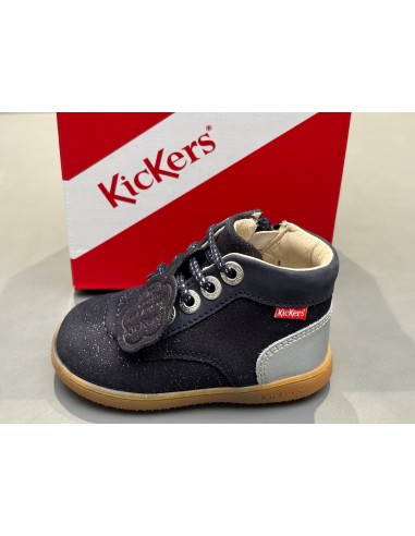 Bottines kickers kickiconic marine argent de la marque