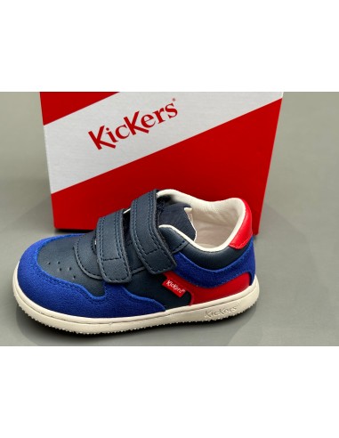 Baskets kickers kickmotion bleu marine rouge commande en ligne