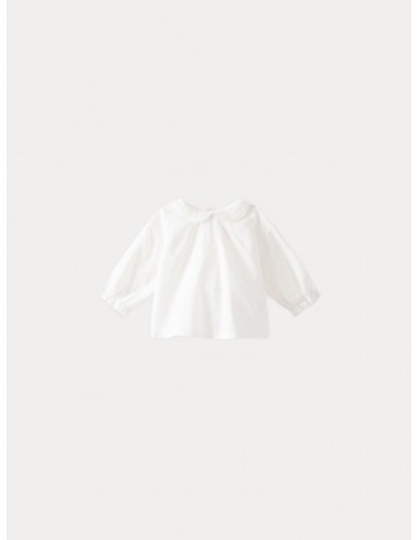 Blouse en voile de coton bébé blanc lait sur le site 